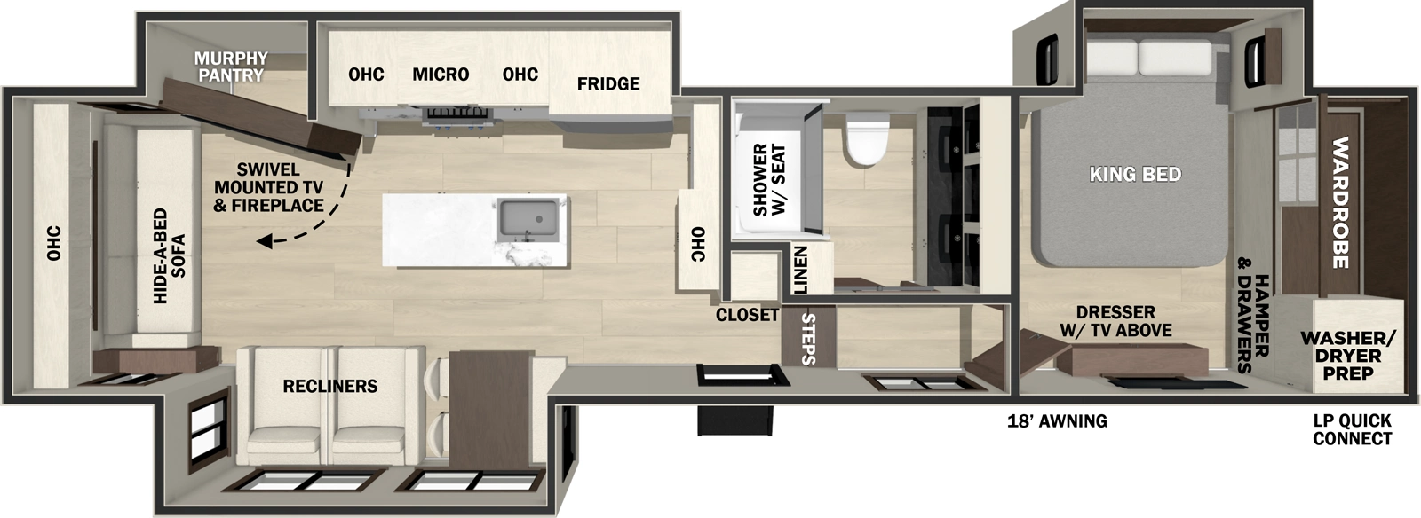 Cedar Creek 361RL Floorplan